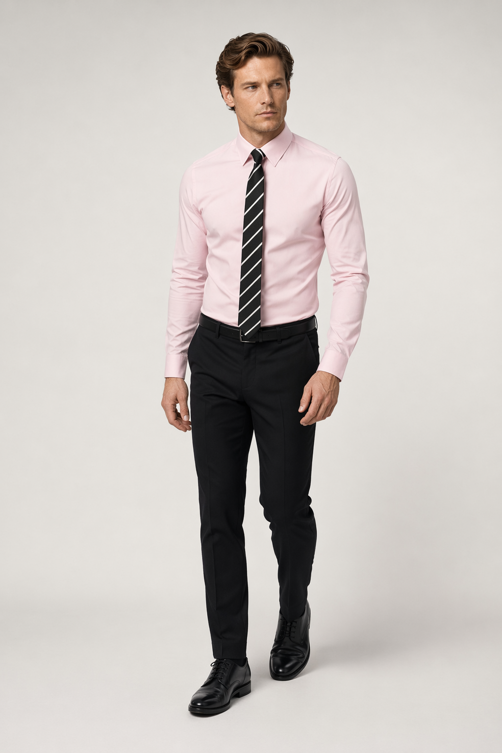 Slim Fit Button-Up Shirt for Men - Stylish and Modern Design Pink