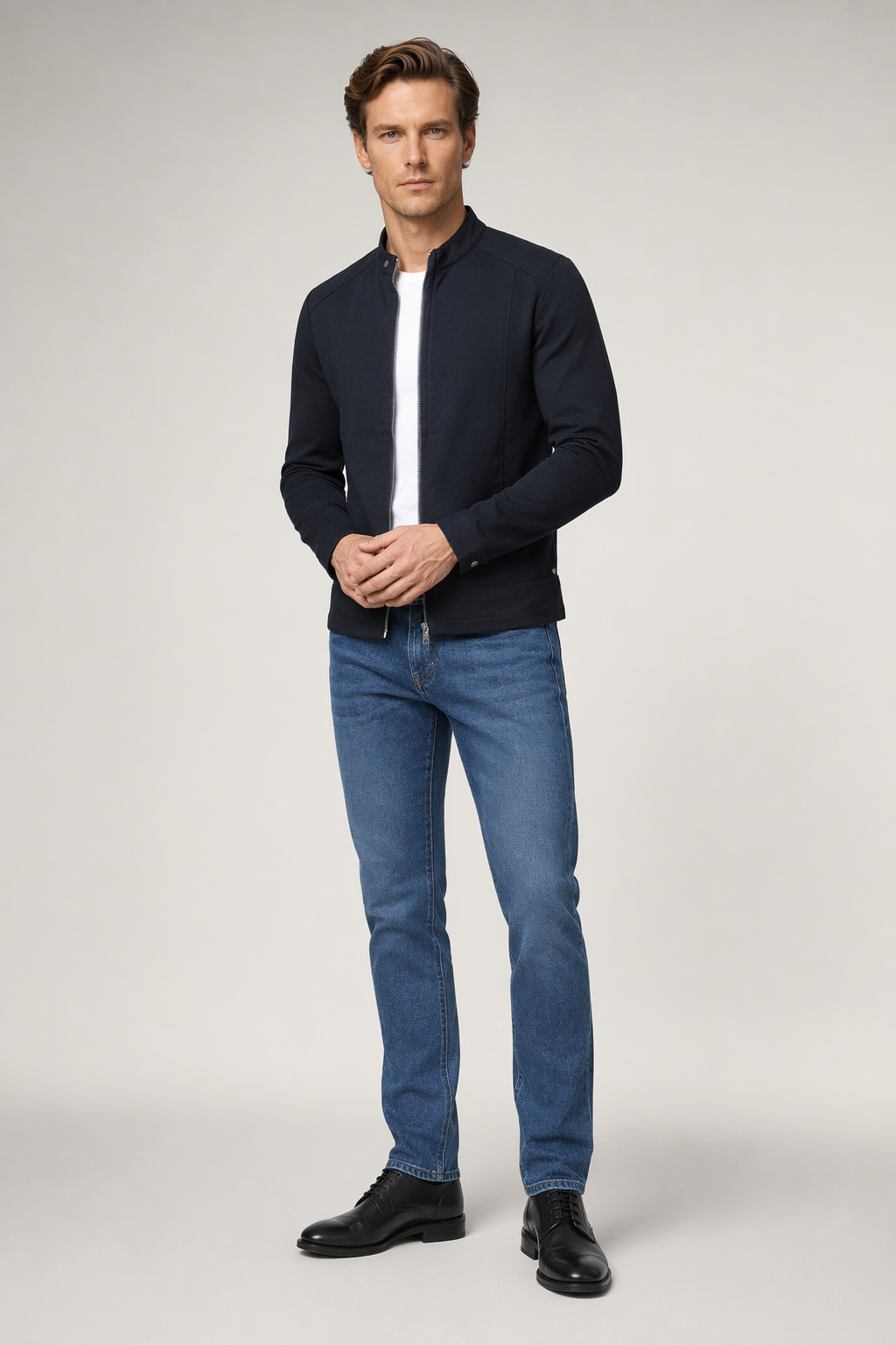 Fitted Zippered Jacket for Men Default