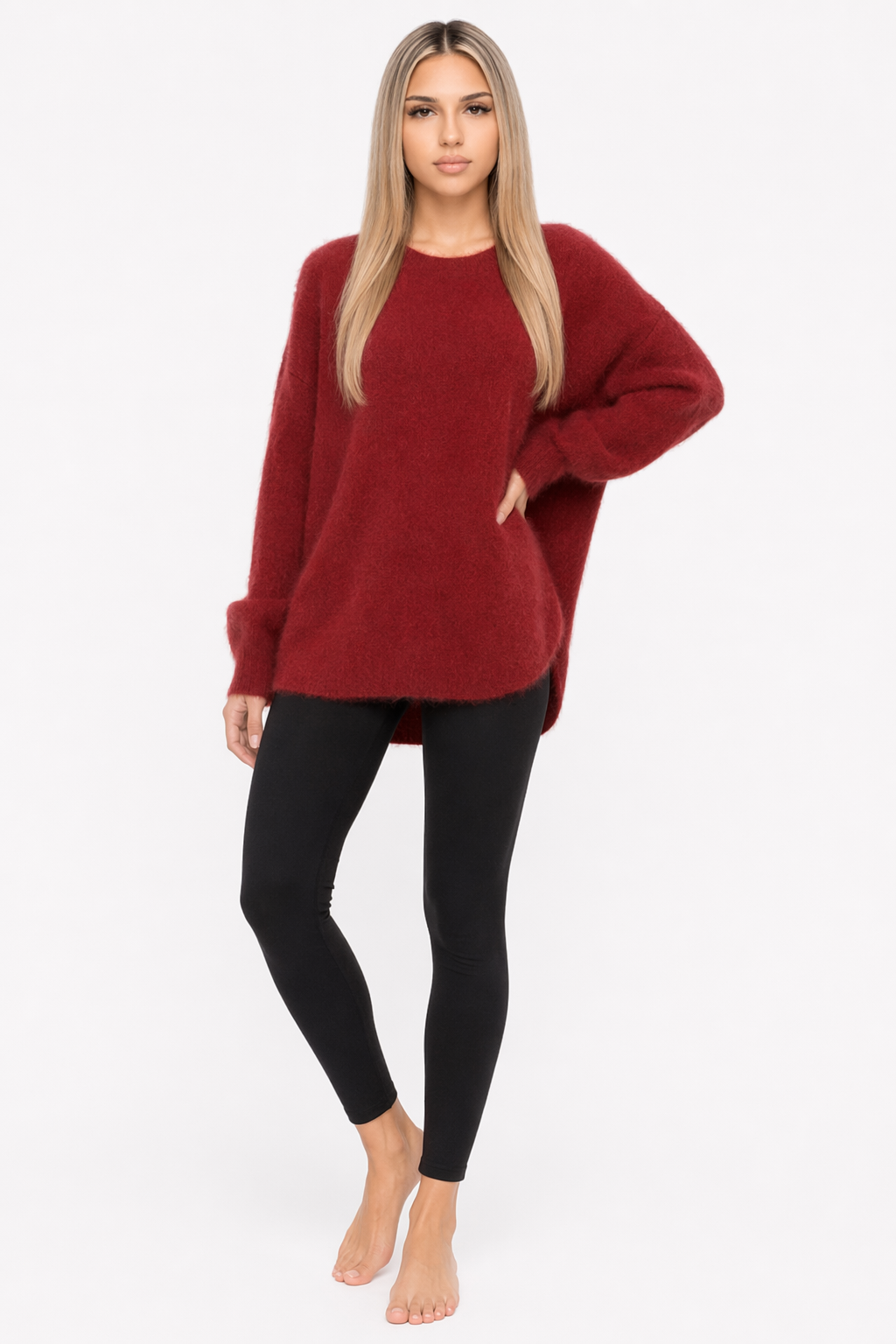 Cozy Relaxed Sweater Red