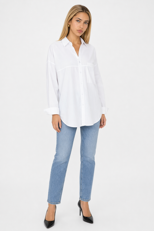 Relaxed Fit Longline Women's Blouse Default