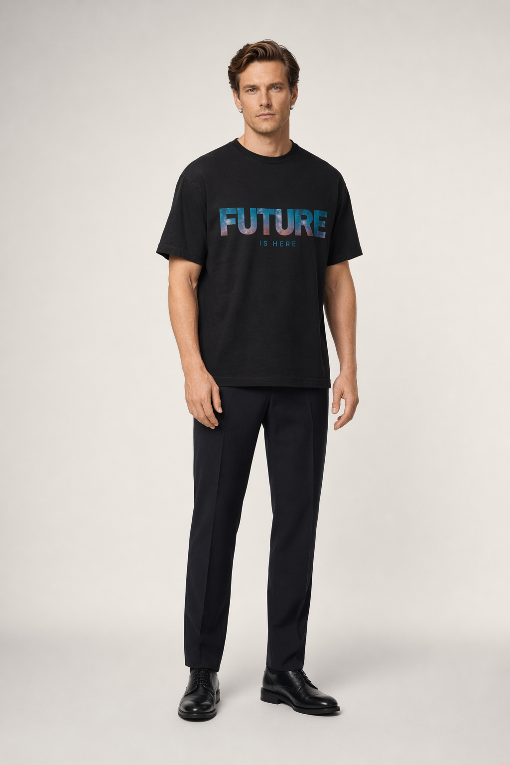 Men's Logo T-Shirt: Embrace the Future Black