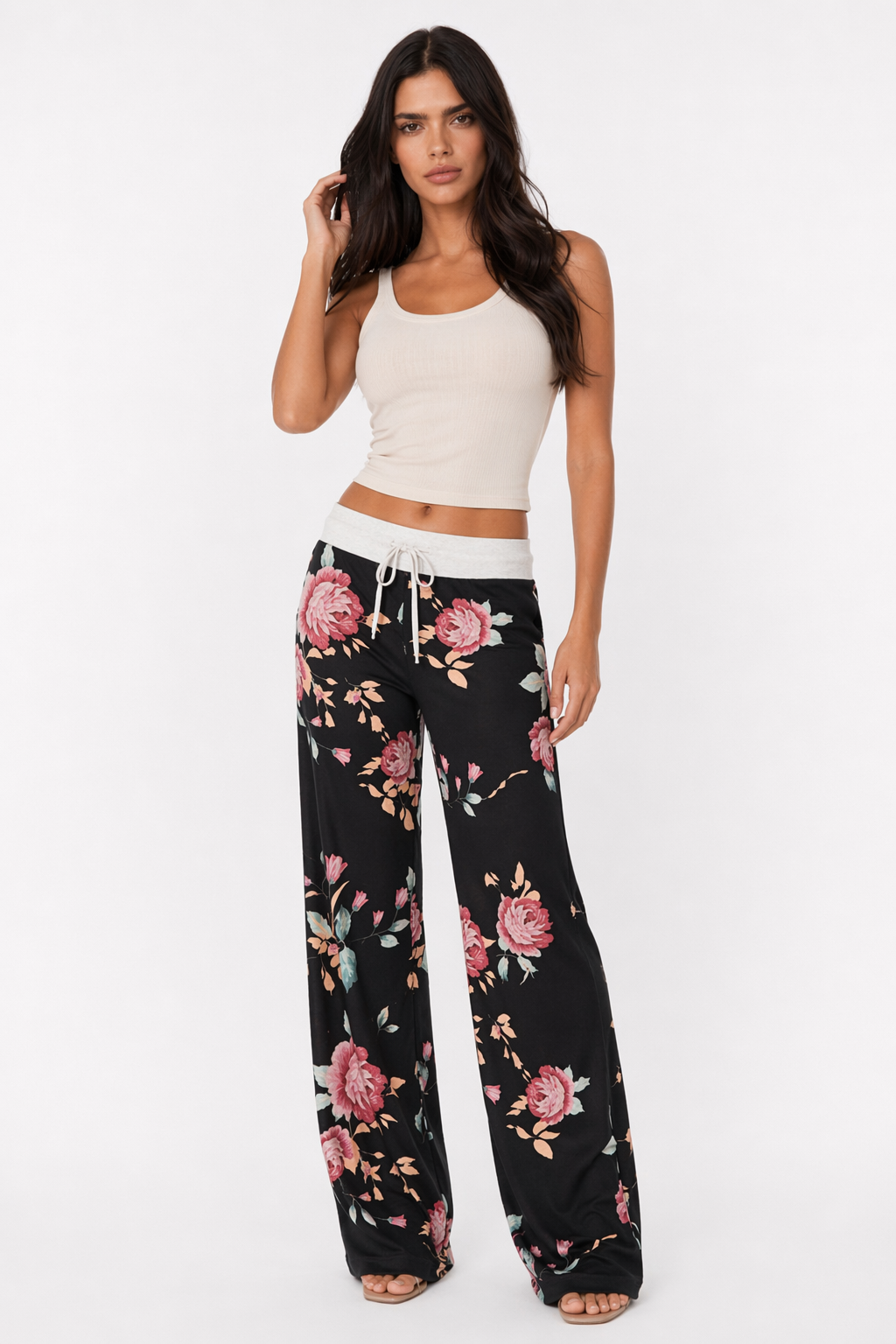 Flexible Women's Casual Trousers Black
