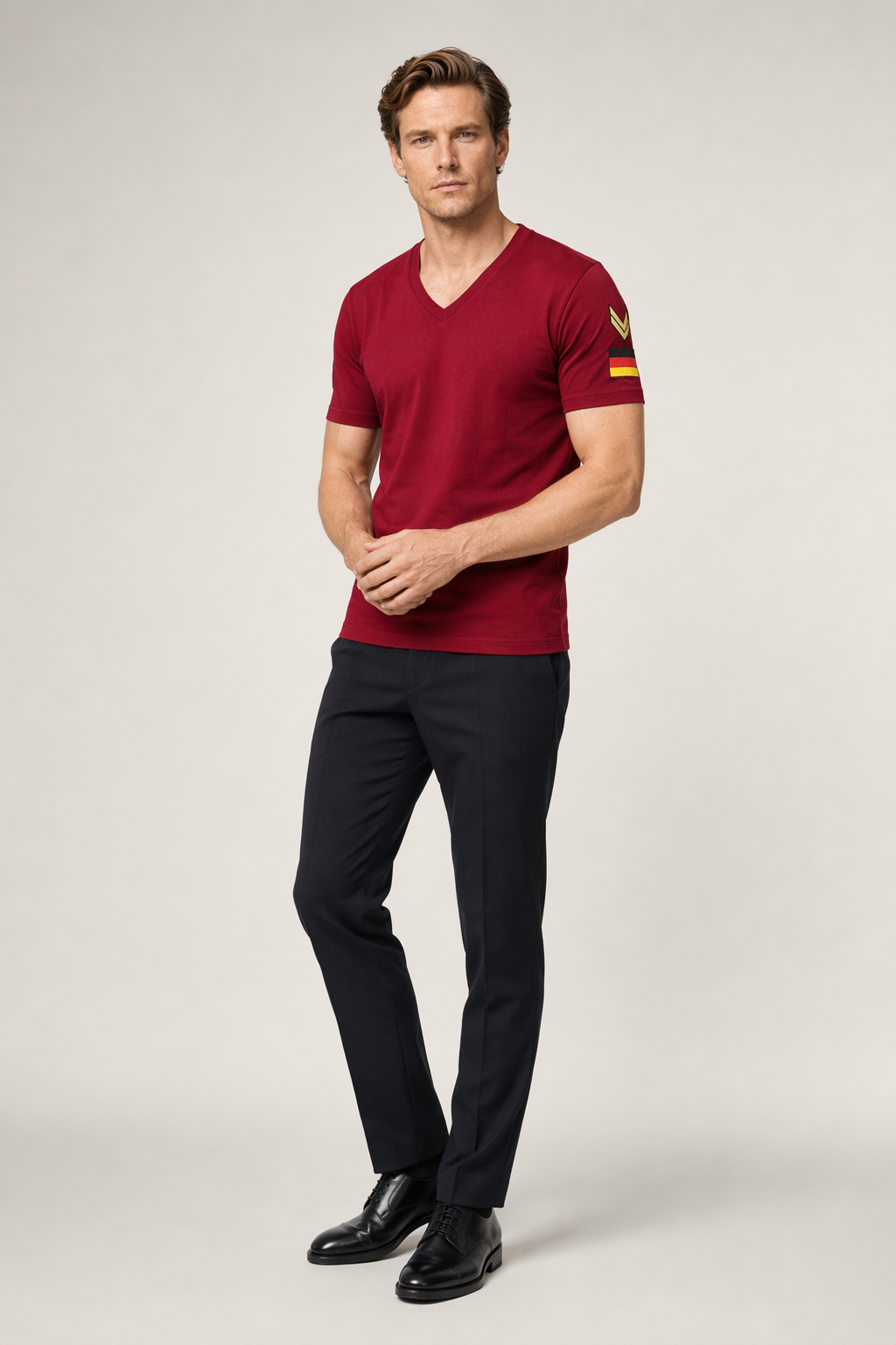 Army Tee Shirt for Men Red