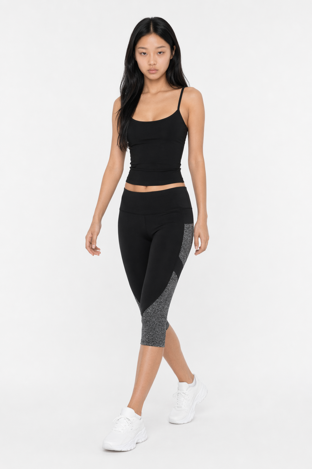 Two Tone High-Waisted Yoga Leggings Default