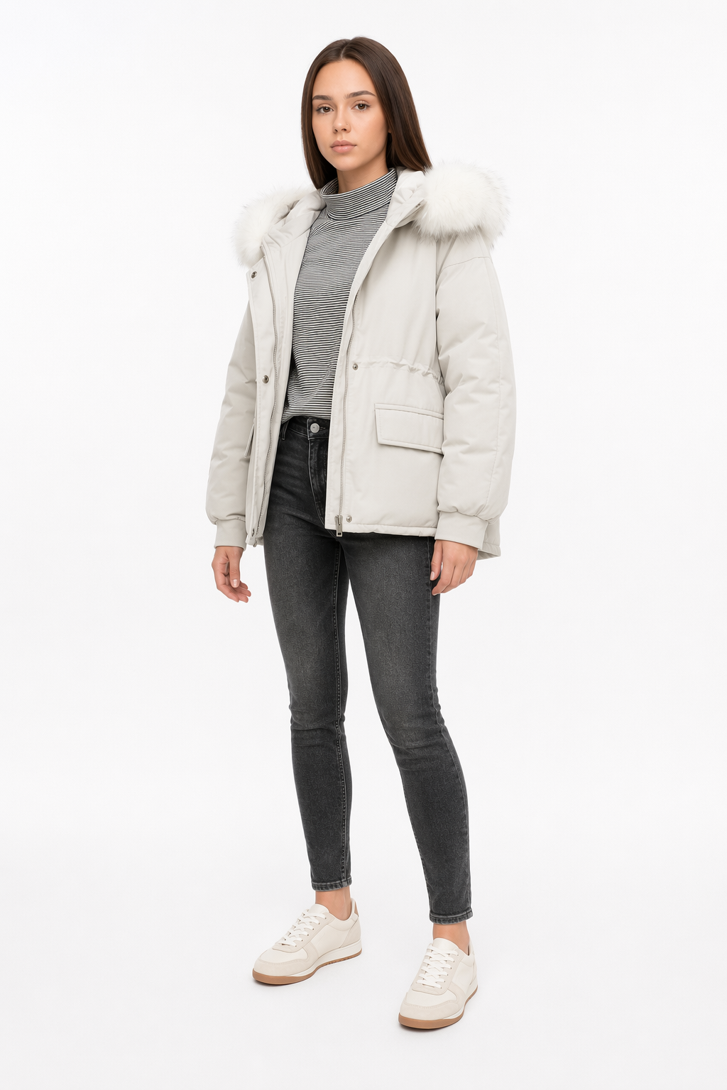 Short Hooded Puffy Winter Coat for Women Default