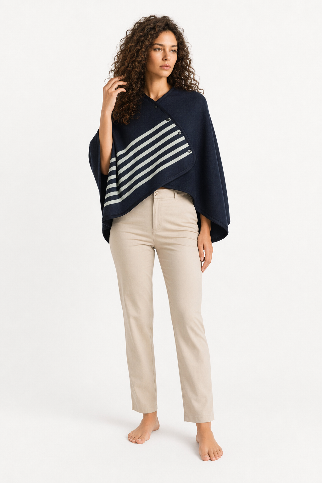 Double Layered Checkered Blanket with Versatile Functions Navy