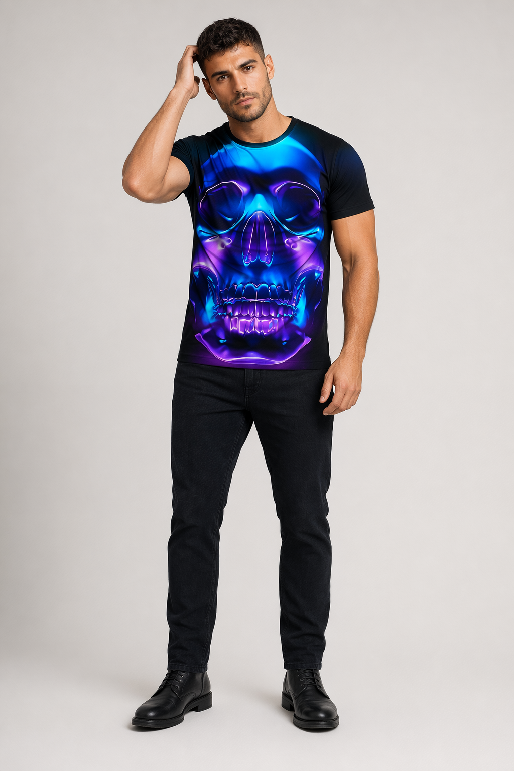 Vintage Skull Graphic Tee for Men Style 6