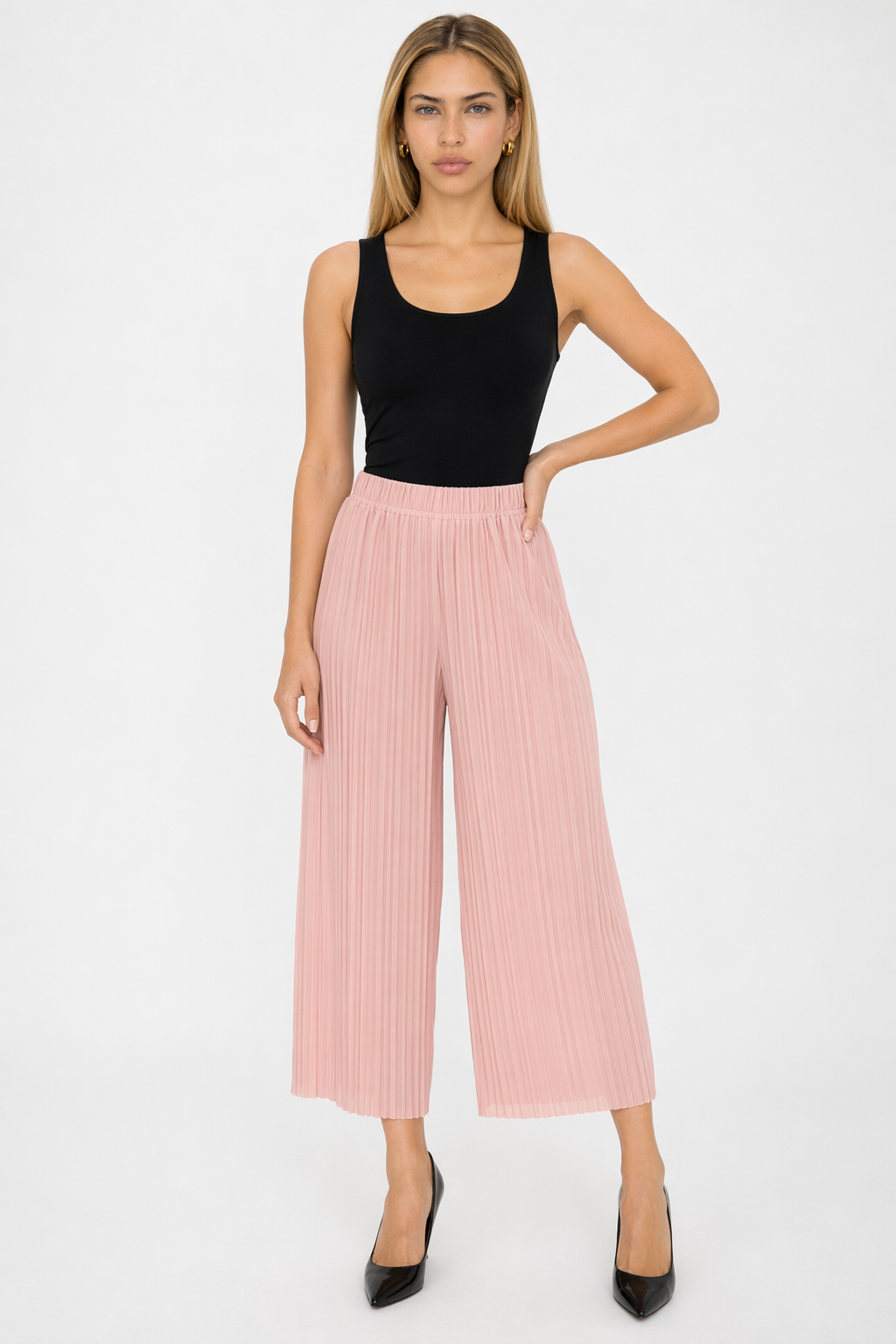 Flowy Chiffon Wide Leg Pants for Women Default