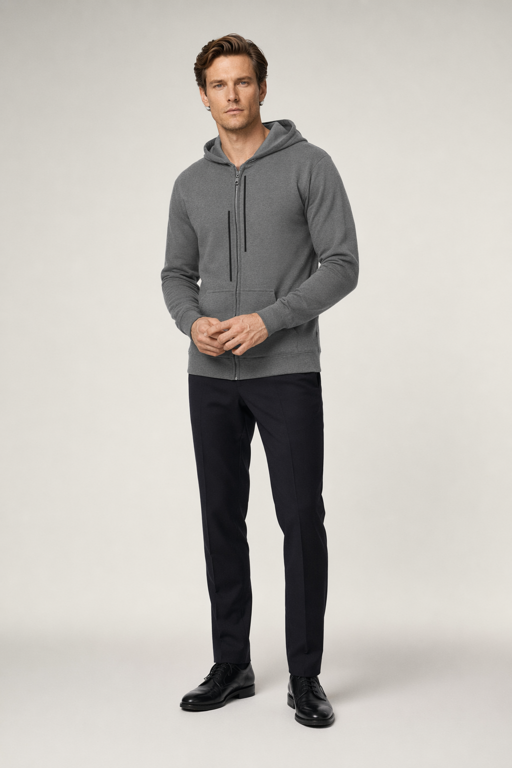 Unparalleled Men's Striped Zip-Up Sweatshirt Default