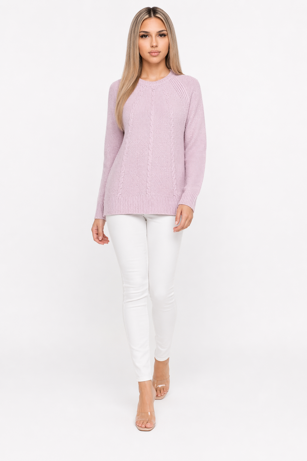 Casual Sweater for Women in Free Size Light Purple
