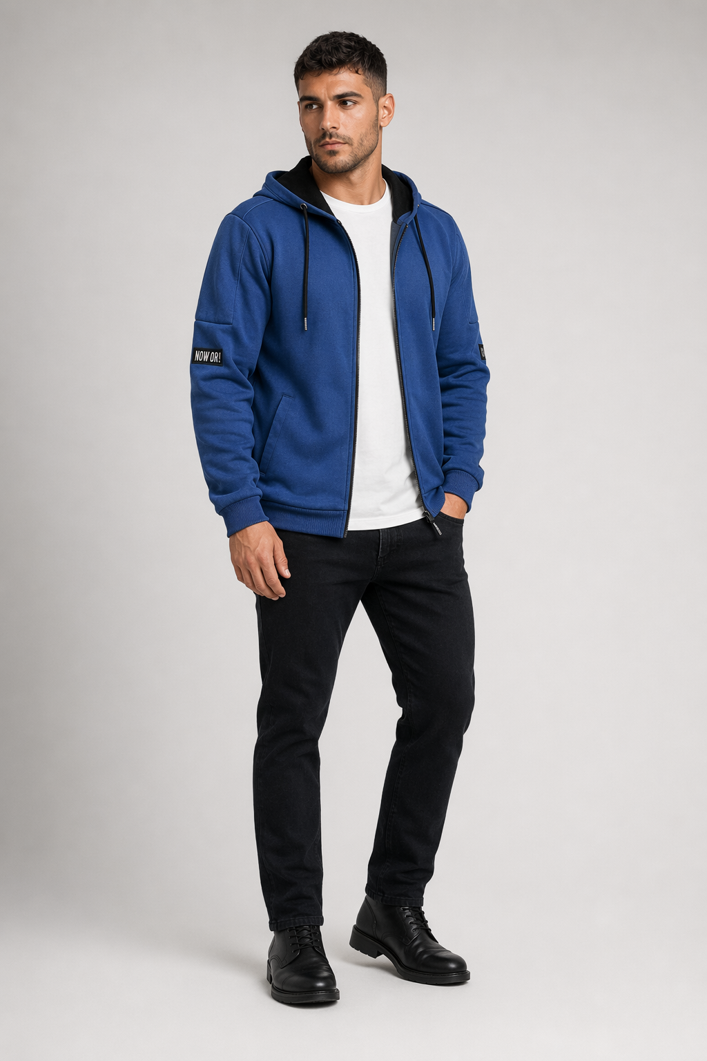 Zipper Hoodie for Men: Get it NOW! Blue