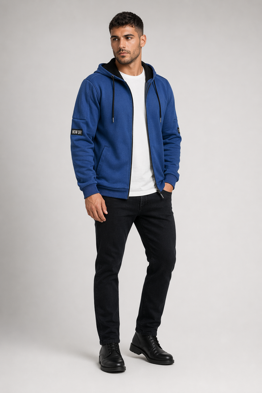 Zipper Hoodie for Men: Get it NOW! Blue