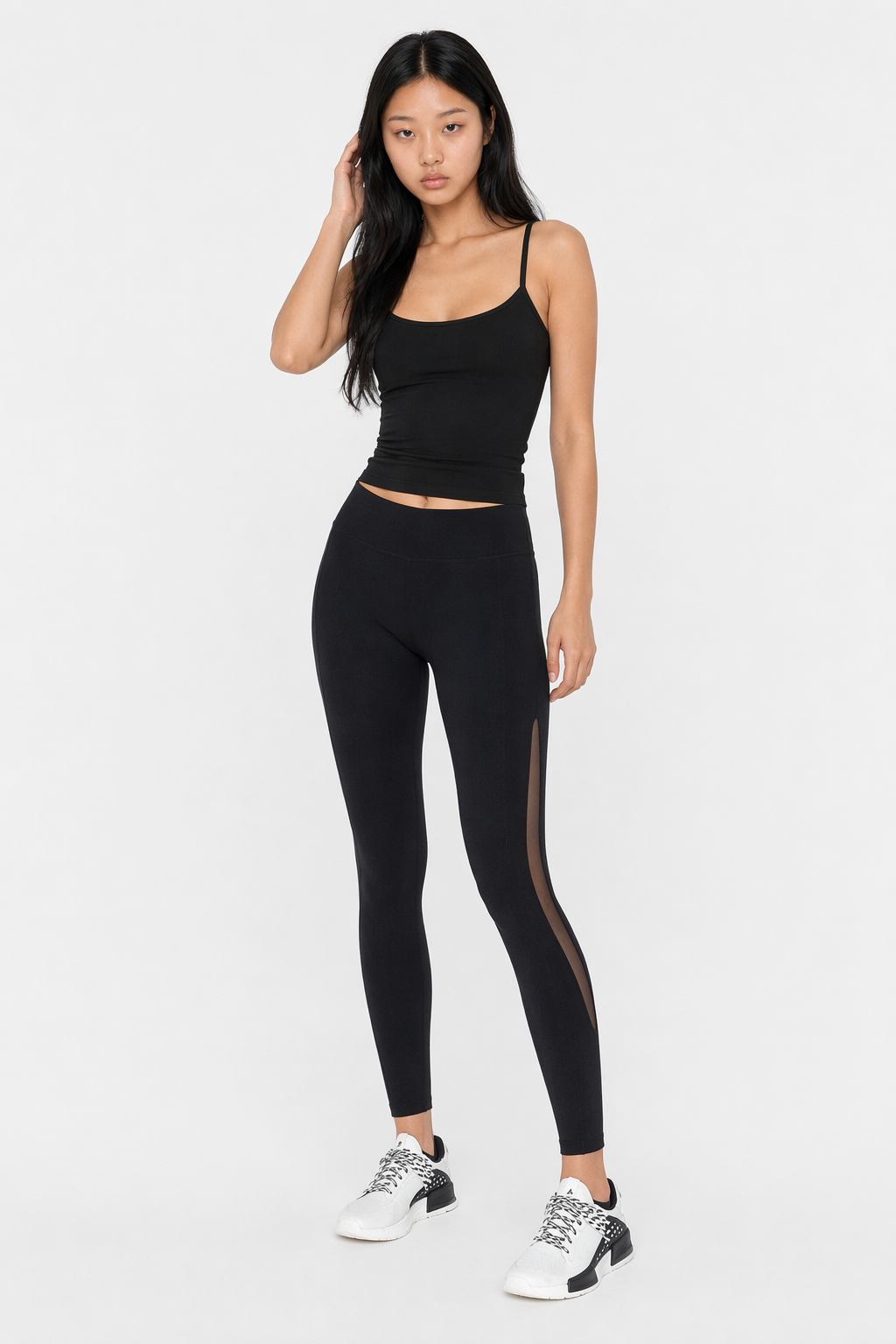 Athletic Legging for Women with Convenient Side Pockets Black