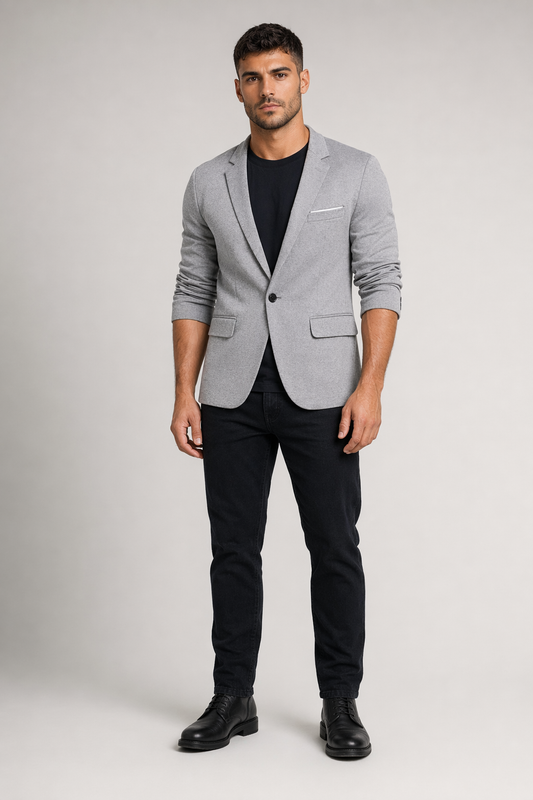 Casual Blazer for Men: Redefining Style with Ease Gray