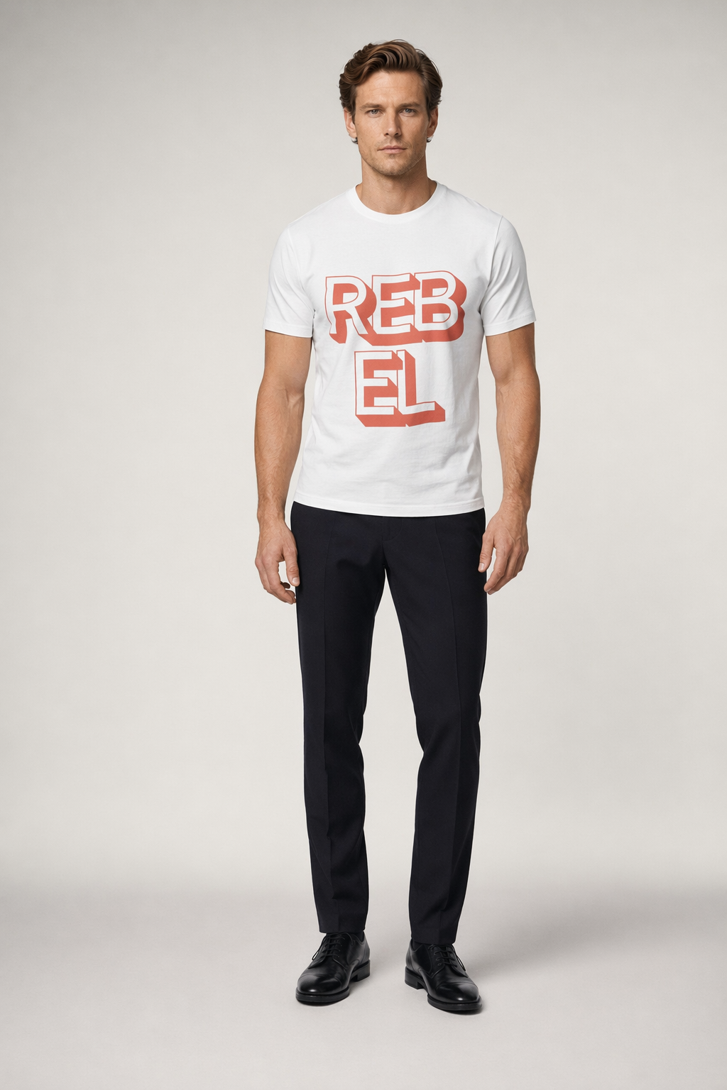 Rebel Logo Tee for Men White