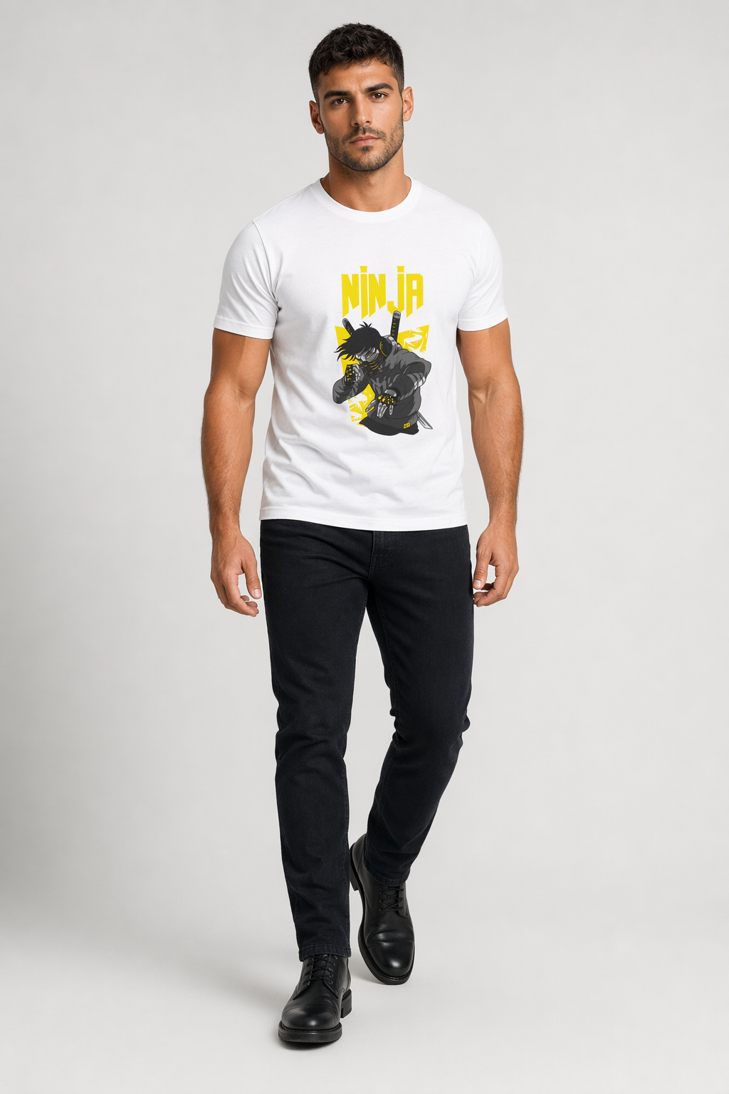 Ninja graphic tee for men White