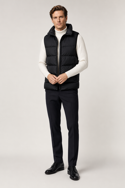 Intelligent Technology Heated USB Winter Vest for Men Black