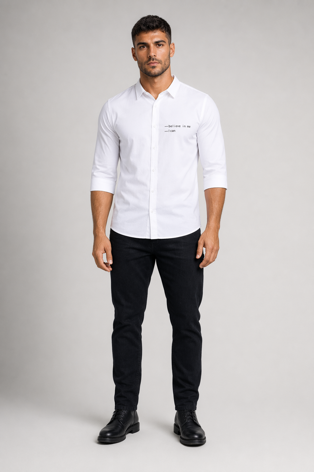 Half Sleeve Shirt for Men's Urban Fashion White
