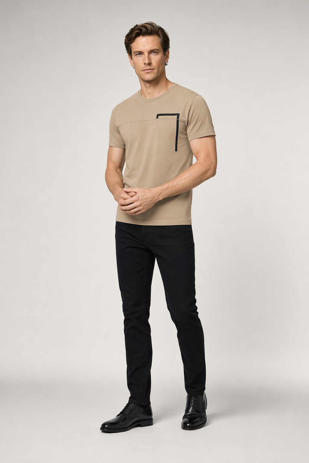 Rectangular Men's Concealed T-Shirt Khaki