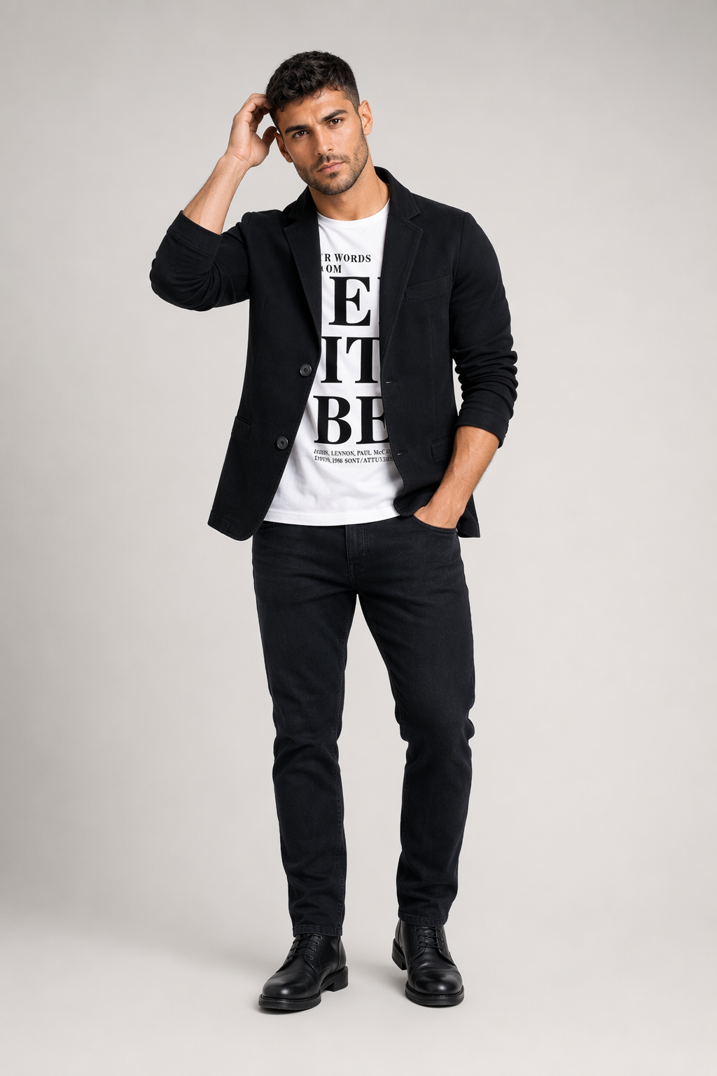 Casual Canvas Jacket for Men Black