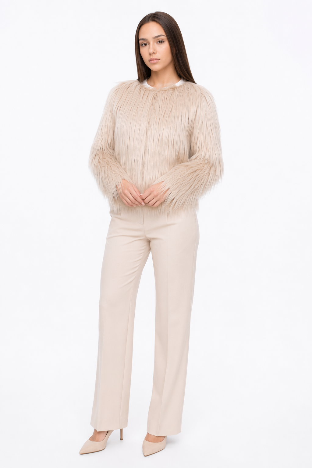 Puff Sleeve Women's Jacket Khaki