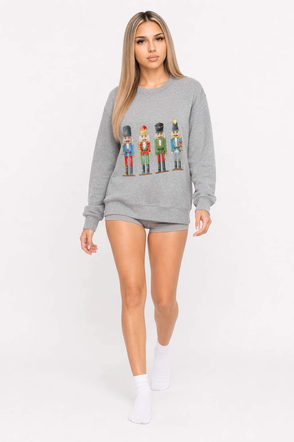 Women's Festive Sweater Gray