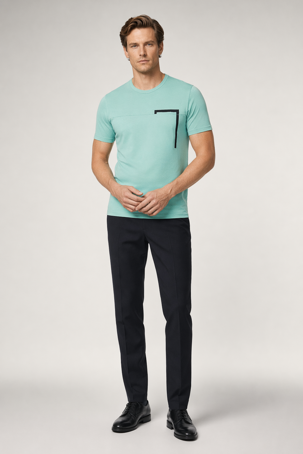 Rectangular Men's Concealed T-Shirt Green