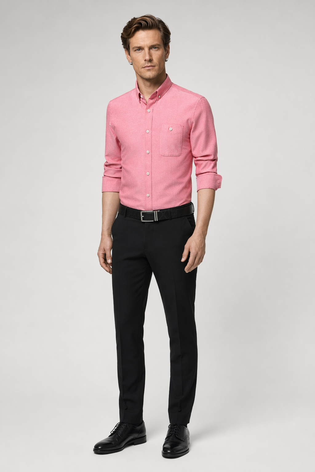 Long Sleeve Oxford Shirt for Men: Retaining Clarity and Distinction Red