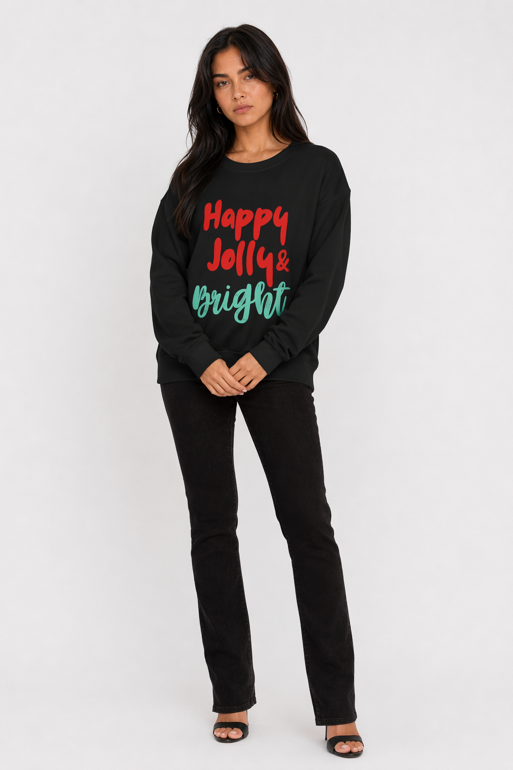 Women's Joyful and Vibrant Sweatshirt Black