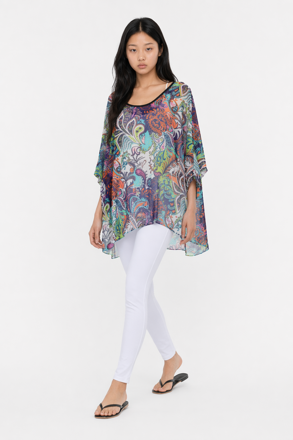 Floral Summer Tunic Top for Women Default