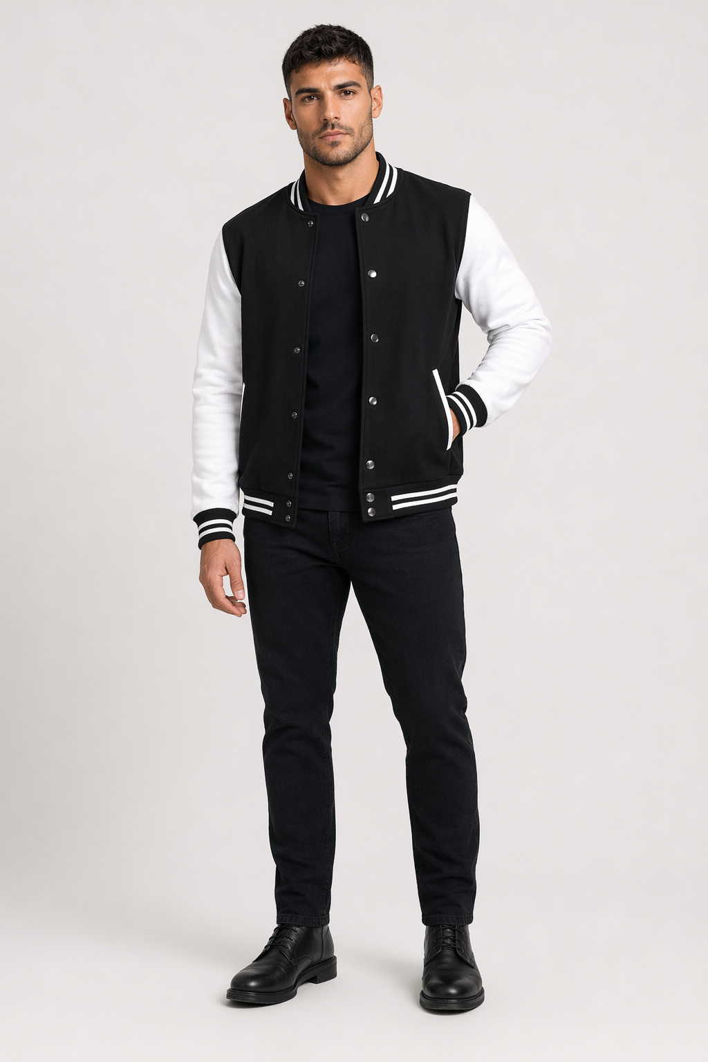 Black Unisex Baseball Coat: Retaining the Essential Message of the Product, Excluding References to '""' or Similar Names Default
