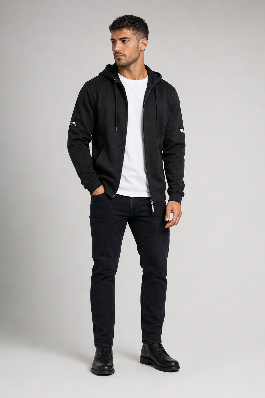 Zipper Hoodie for Men: Get it NOW! Black