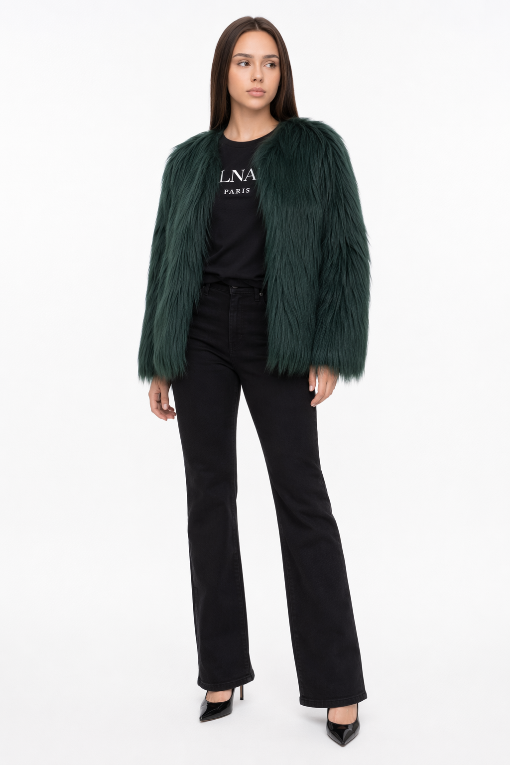 Puff Sleeve Women's Jacket Green