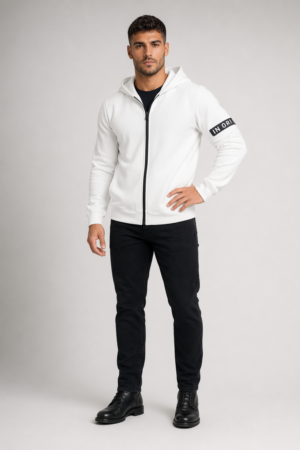 Zipper Hoodie for Men: Get it NOW! White