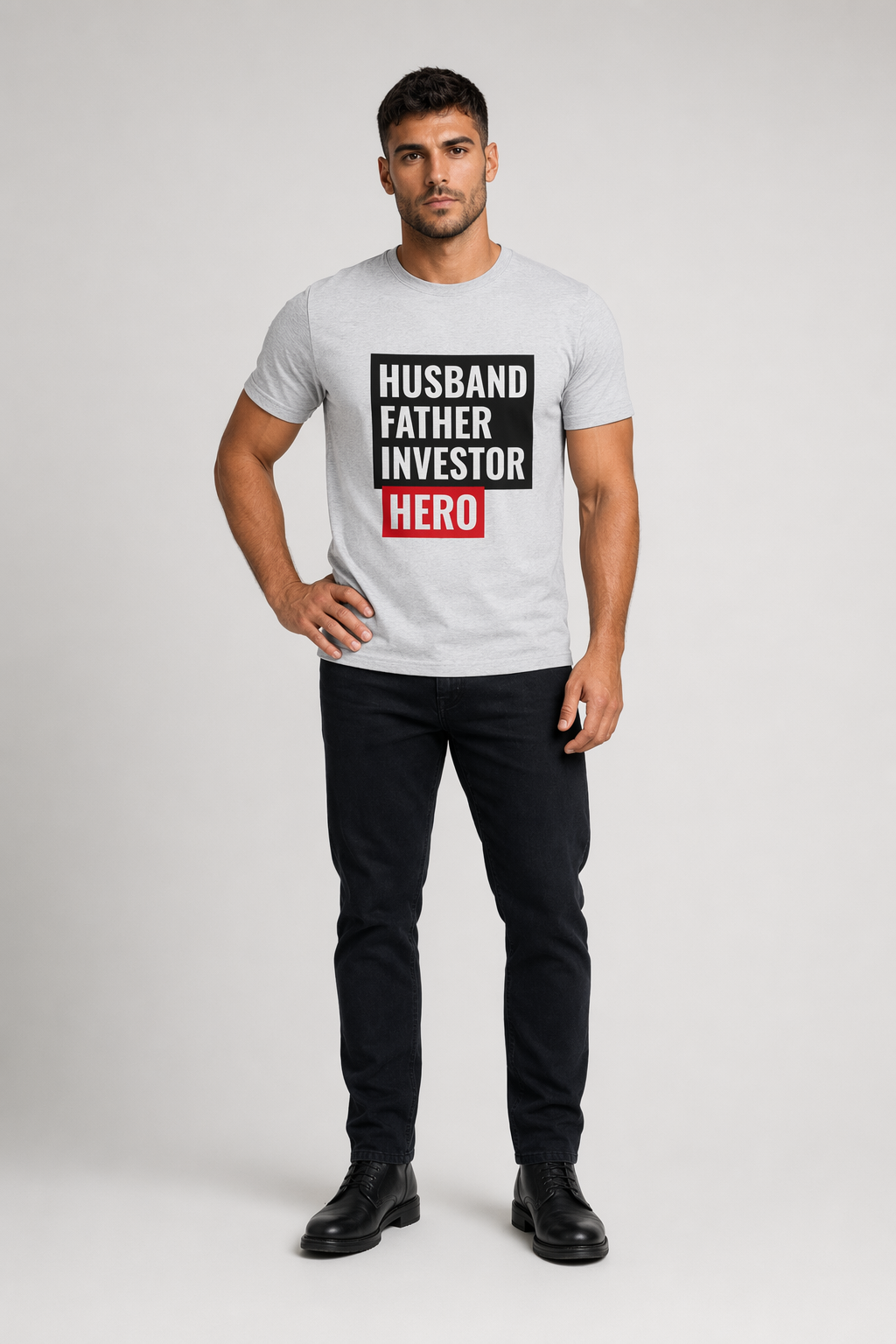 Husband, Dad, Investor, Hero Tee Athletic Heather