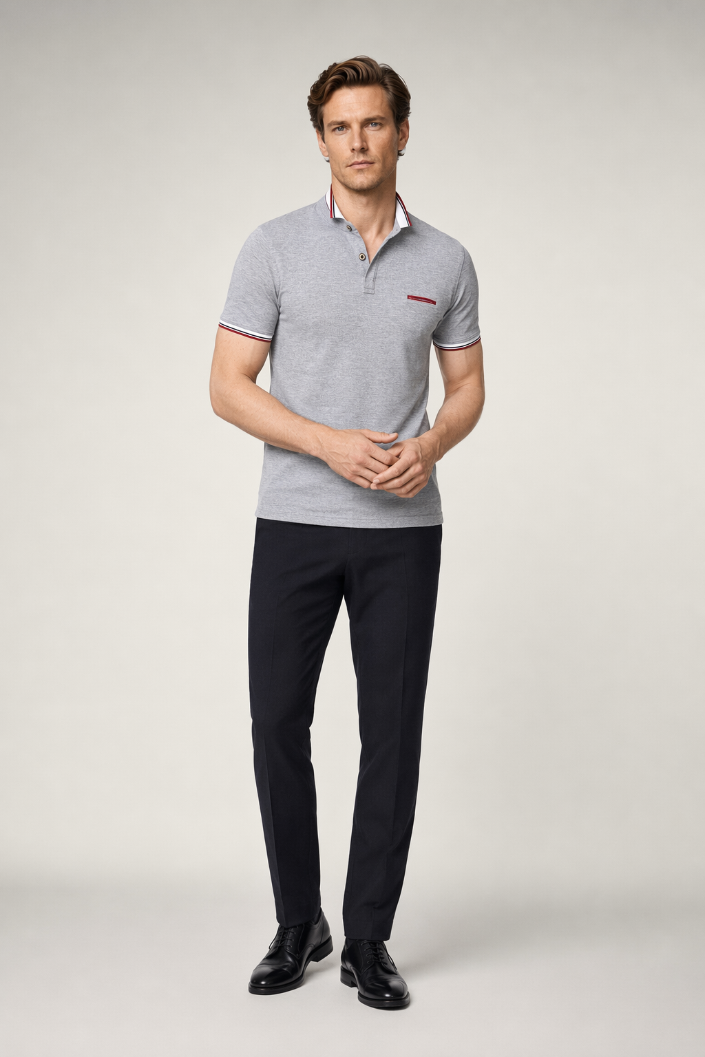Casual Polo Shirt for Men - Short Sleeve Summer Style Gray