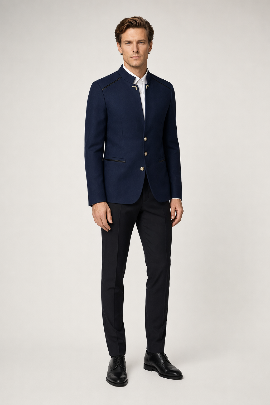 Slim Fit Blazer for Men's Fashion Navy