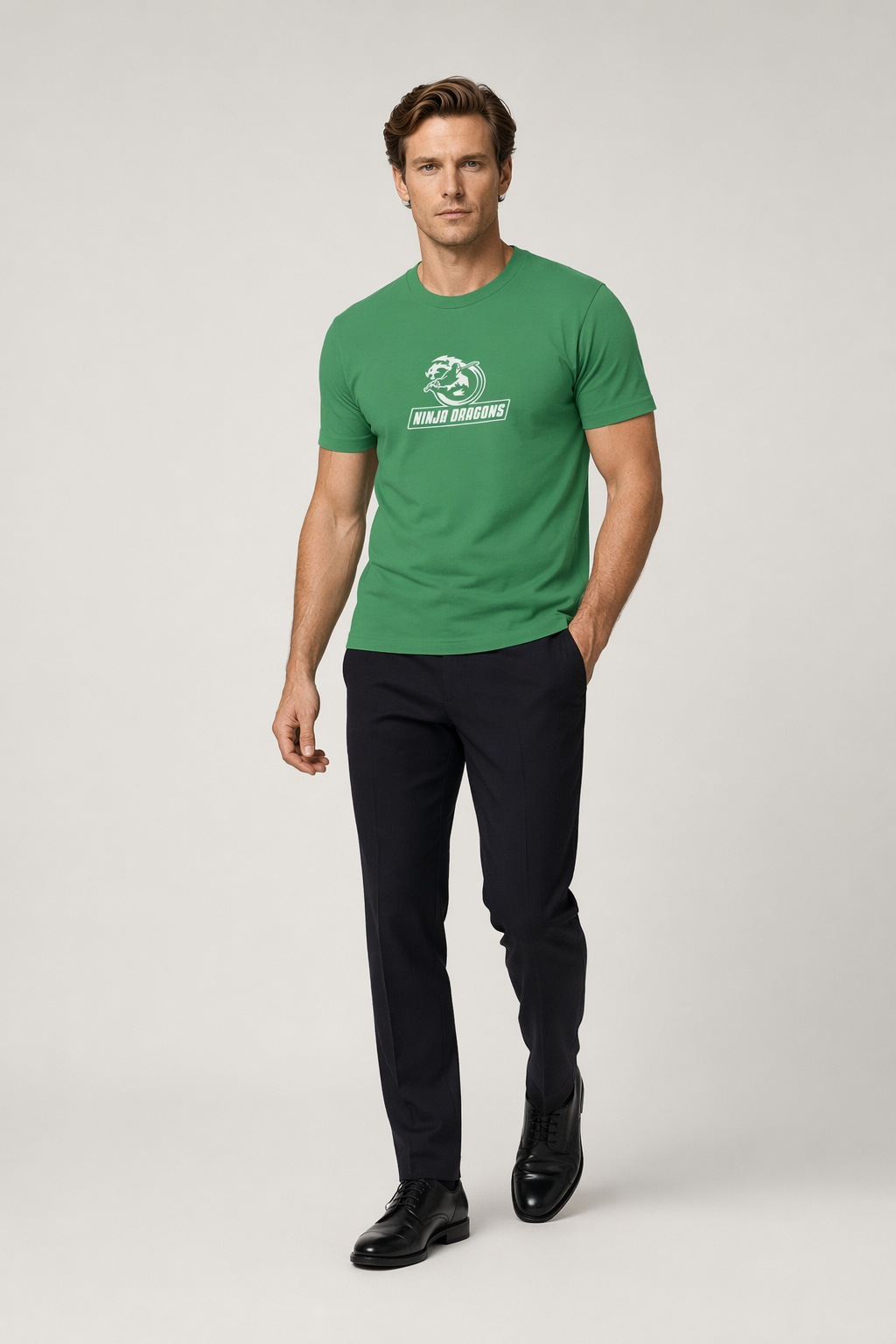 Heavy Cotton Tee - Ninja Dragon Green