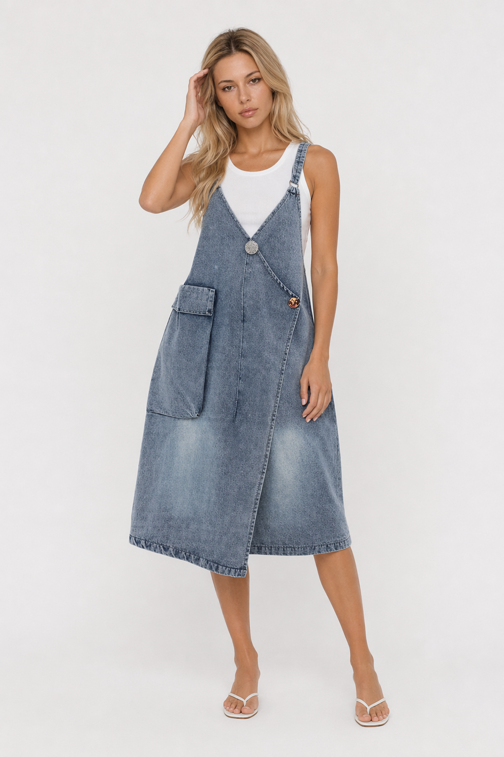 Denim Dress for Women with a Handy Pocket Default