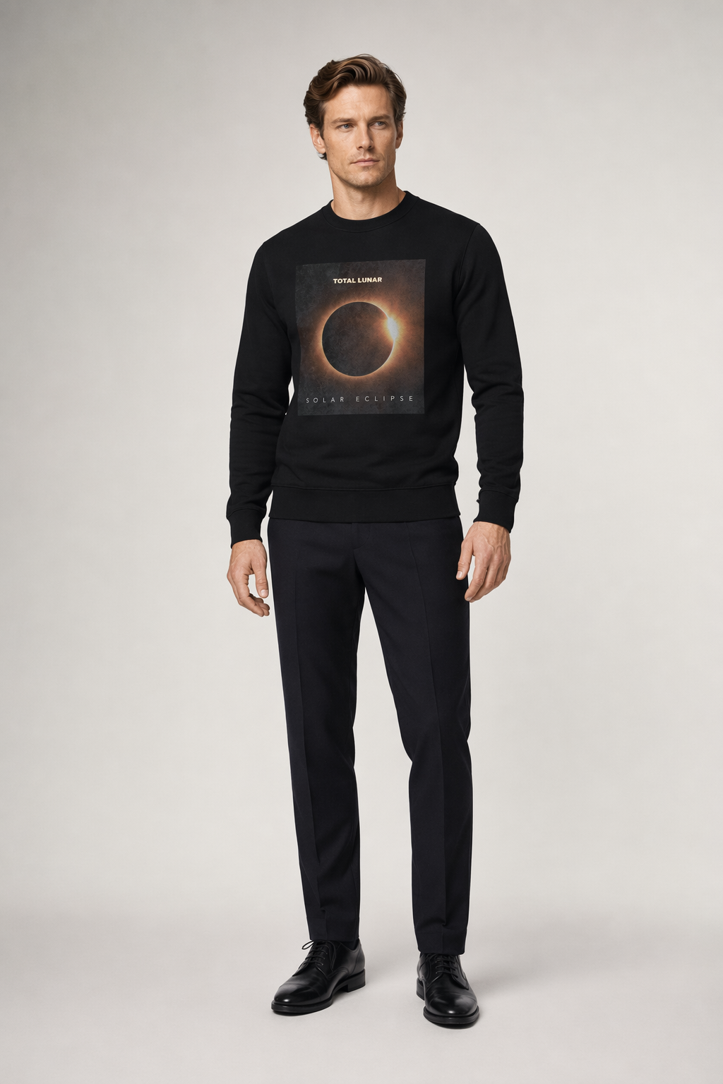 Lunar Space Men's Sweatshirt - Complete Black