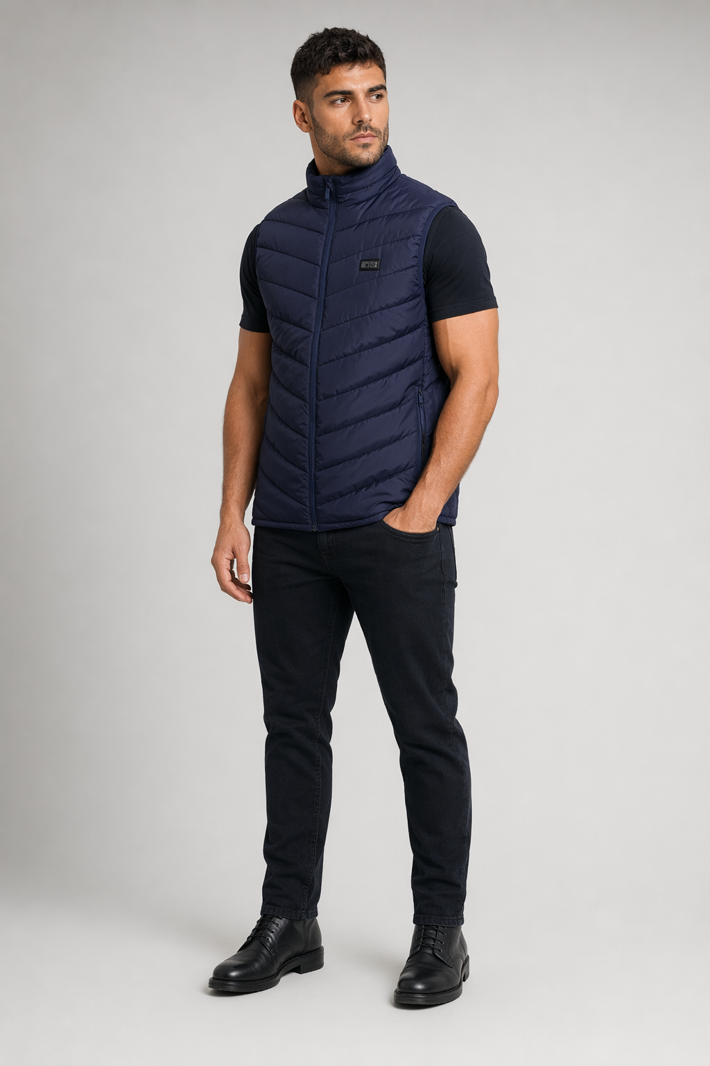 Lightweight 17-Panel Smart Heating Vest with Expanded Heating Area Navy
