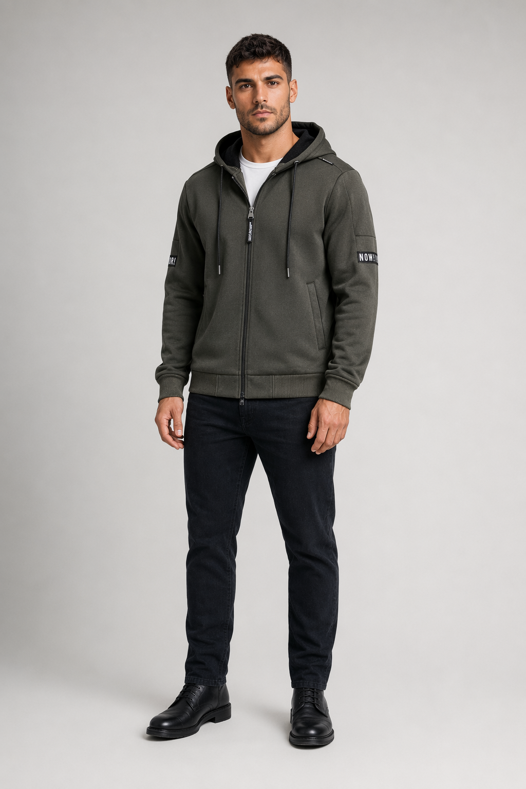 Zipper Hoodie for Men: Get it NOW! Army Green