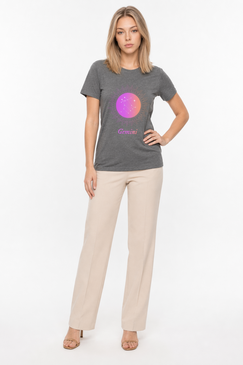 Gradient Zodiac T-Shirt for Women Deep Heather