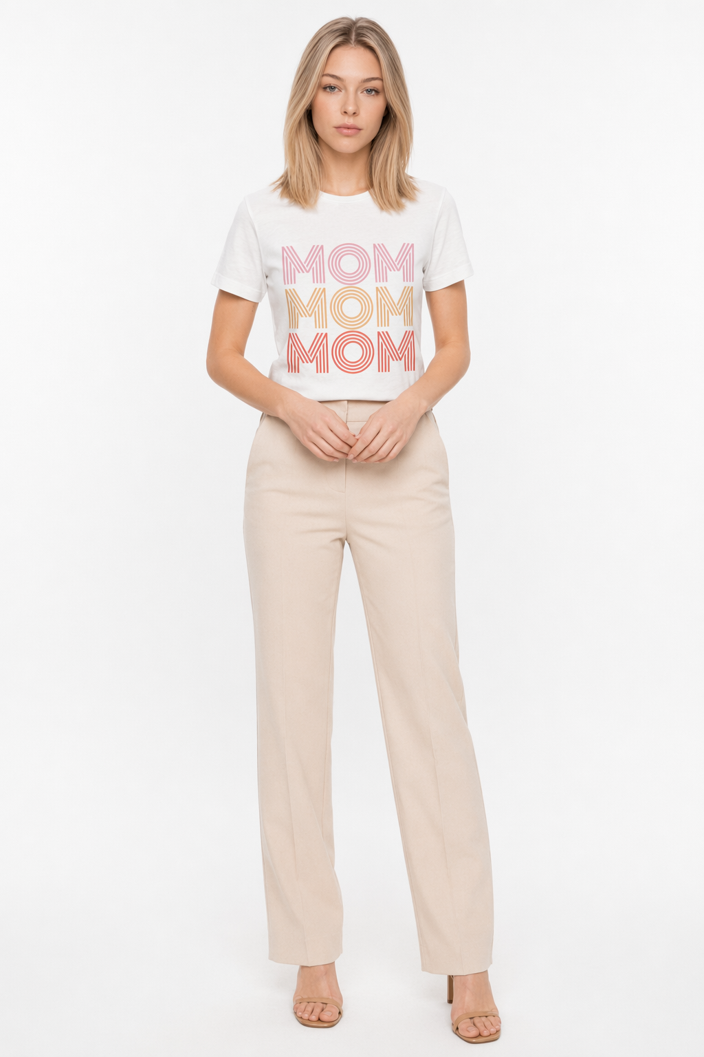Mom Logo Women's Tee White