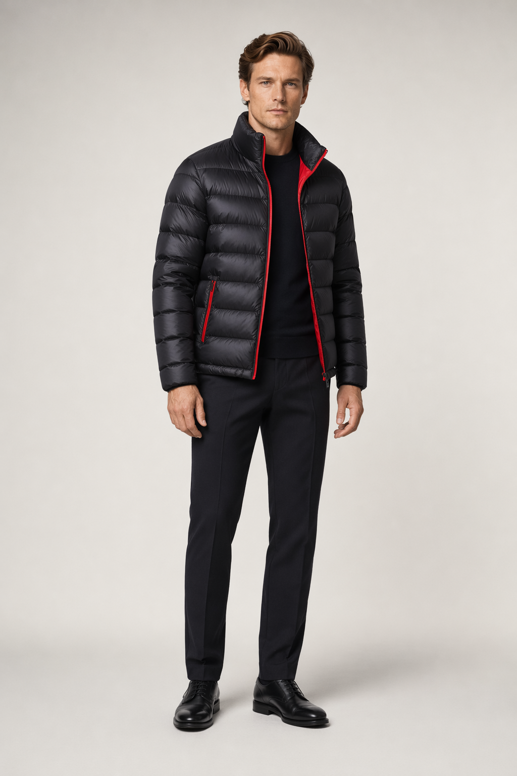 Classic Men's Padded Flight Jacket Black