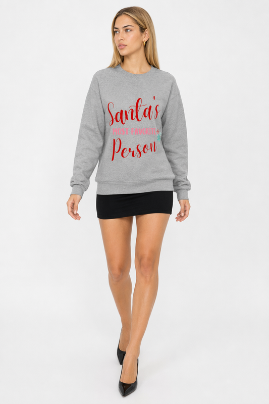 Women's Sweatshirt - Santa's Beloved Companion Sport Grey