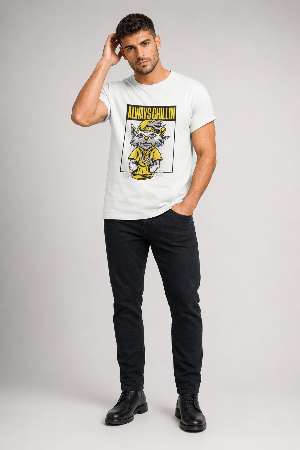 Men's Forever Relaxed Graphic Tee White
