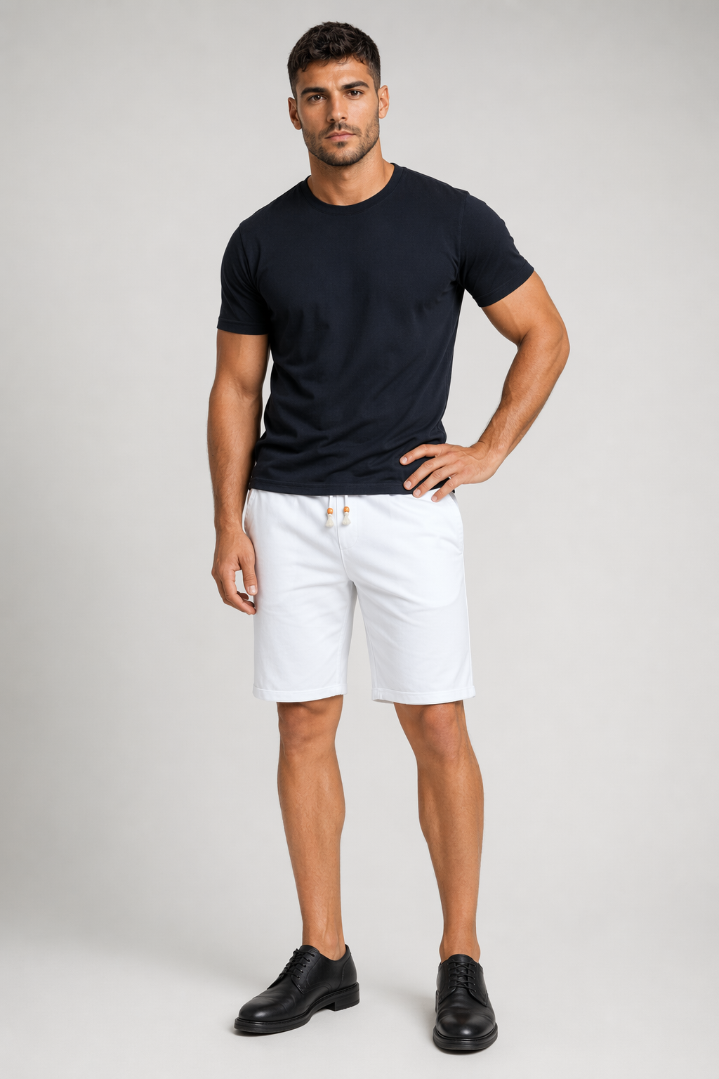 Casual Drawstring Shorts for Men White