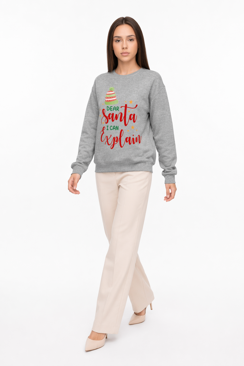 Santa I Can Explain Women's Sweatshirt Sport Grey