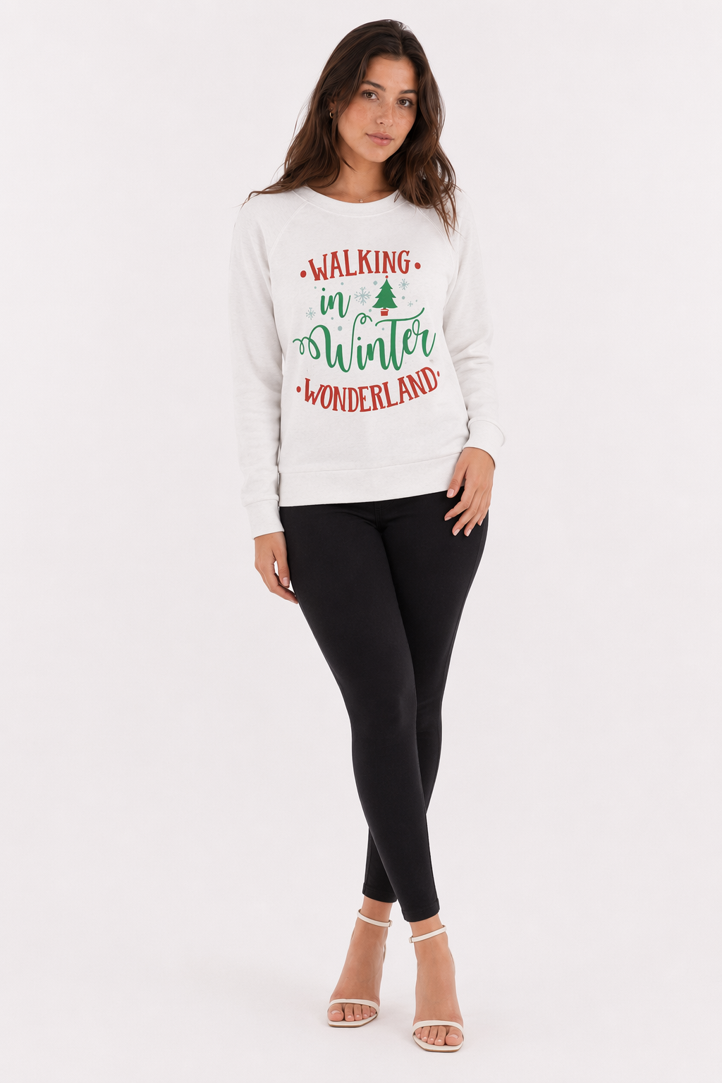 Winter Delight Women's Sweatshirt White